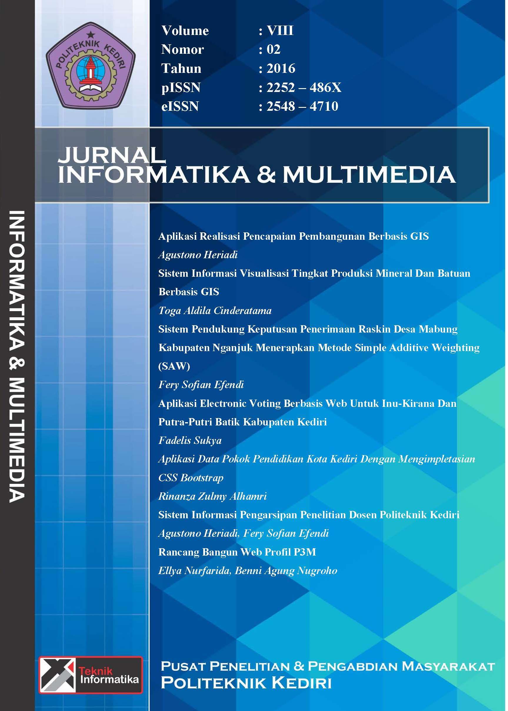 Jurnal Teknologi Informasi dan Multimedia Polinema